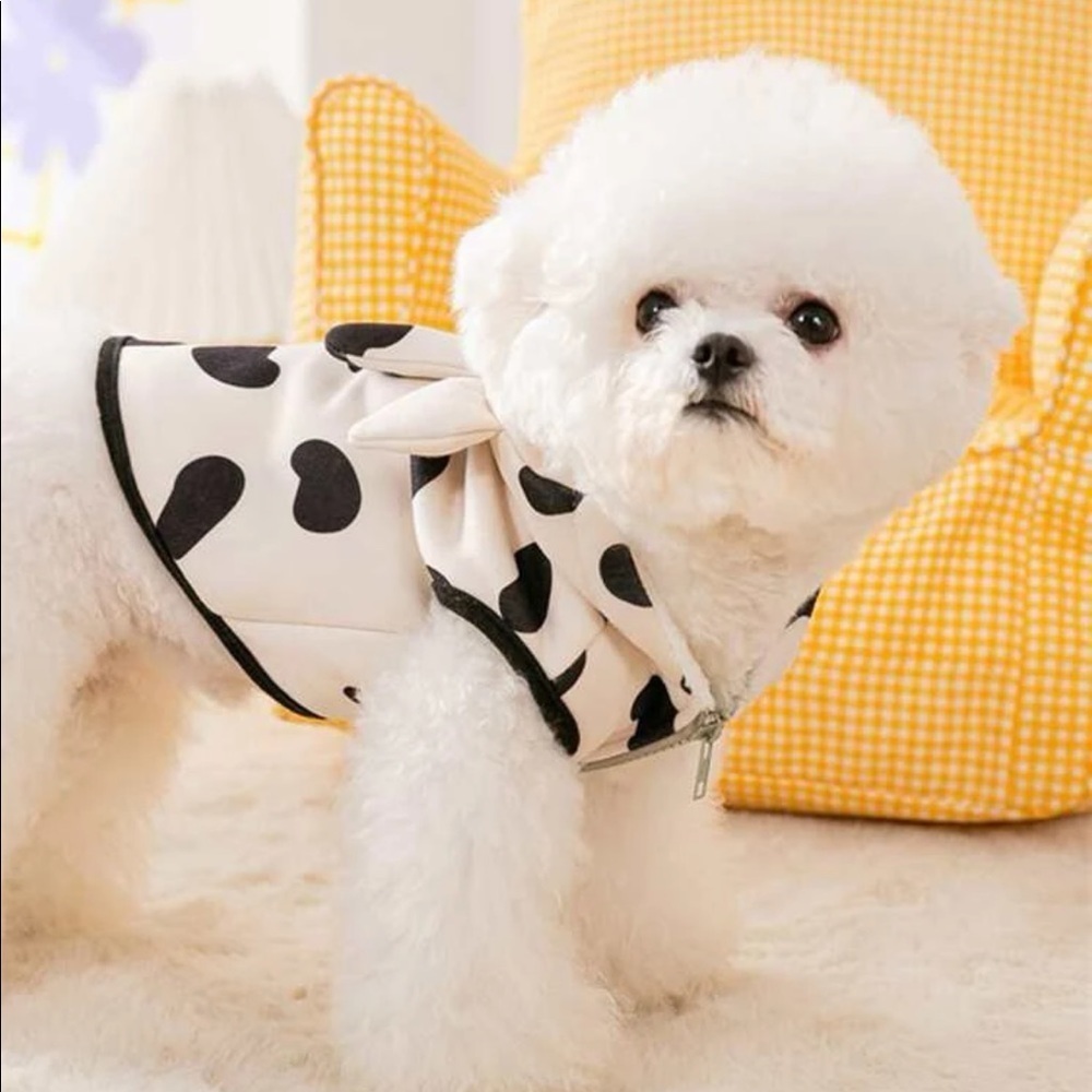 HP 🎉 Cow Pattern Pet Jacket SIZE L - Picture 4 of 8